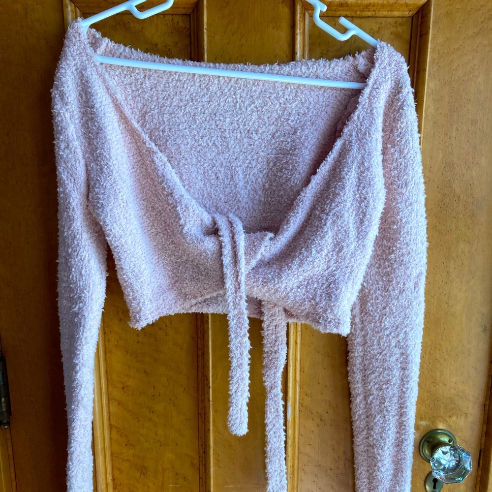 Skims Cozy Knit Wrap Top